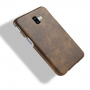 Litchi Skin kožený kryt pro Samsung Galaxy J6 Plus - hnědý