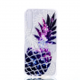 Plastový embosovaný kryt ananas pro Samsung Galaxy A7 (2018) - transparentní