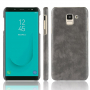 Litchi kožený kryt pro Samsung Galaxy J6 (2018) - šedý