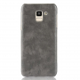 Litchi kožený kryt pro Samsung Galaxy J6 (2018) - šedý