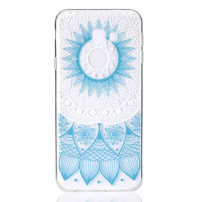 Plastový kryt modrý lotus pro Samsung Galaxy J4 Plus - transparentní