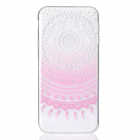 Plastový kryt růžový lotus pro Samsung Galaxy J4 Plus - transparentní