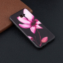 Plastový kryt květina pro Samsung Galaxy J4 Plus - černý