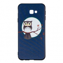 Plastový kryt sova pro Samsung Galaxy J4 Plus - modrý