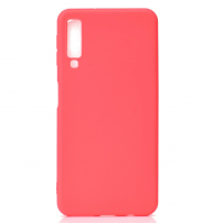 Plastový kryt Frosted pro Samsung Galaxy A7 (2018) - červený