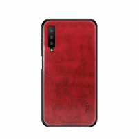 Mofi Kožený kryt pro Samsung Galaxy A7 (2018) - červený