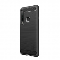 Mofi Plastový kryt s broušenou texturou pro Samsung Galaxy A9 (2018) - černý