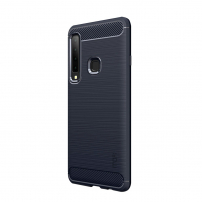 Mofi Plastový kryt s broušenou texturou pro Samsung Galaxy A9 (2018) - modrý