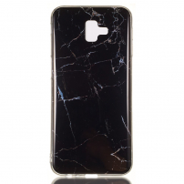 Plastový kryt mramor pro Samsung Galaxy J6 Plus - černý