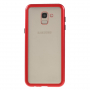 Zadní kryt s magnetickým rámečkem a tvrzeným sklem pro Samsung Galaxy J6 (2018) - červený