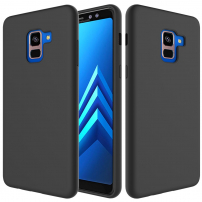 Silikonový kryt Liquid pro Samsung Galaxy A8 Plus (2018) - černý