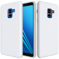 Silikonový kryt Liquid pro Samsung Galaxy A8 Plus (2018) - bílý