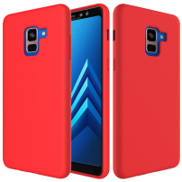 Silikonový kryt Liquid pro Samsung Galaxy A8 Plus (2018) - červený