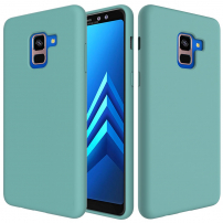 Silikonový kryt Liquid pro Samsung Galaxy A8 Plus (2018) - tyrkysový