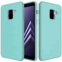 Silikonový kryt Liquid pro Samsung Galaxy A8 (2018) - tyrkysový