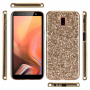 Plastový kryt se třpytkami pro Samsung Galaxy J6 Plus - zlatý