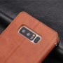 Azns Kožené flipové pouzdro pro Samsung Galaxy Note 8 - hnědé