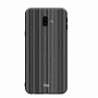 Nxe plastový kryt  pruhy pro Samsung Galaxy J6 Plus - černý