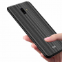 Nxe plastový kryt  pruhy pro Samsung Galaxy J6 Plus - černý