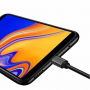 Nxe plastový kryt  pruhy pro Samsung Galaxy J6 Plus - černý