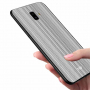 Nxe plastový kryt  pruhy pro Samsung Galaxy J6 Plus - šedý