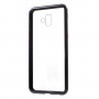 Zadní kryt s magnetickým rámečkem a tvrzeným sklem pro Samsung Galaxy J6 Plus - černý
