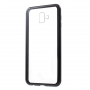Zadní kryt s magnetickým rámečkem a tvrzeným sklem pro Samsung Galaxy J6 Plus - černý