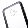 Zadní kryt s magnetickým rámečkem a tvrzeným sklem pro Samsung Galaxy J6 Plus - černý