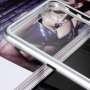 Zadní kryt s magnetickým rámečkem a tvrzeným sklem pro Samsung Galaxy J6 Plus - stříbrný