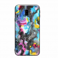 Nxe Plastový kryt abstrakt tmavý pro Samsung Galaxy J6 Plus - barevný