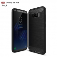 Plastový kryt s broušenou texturou pro Samsung Galaxy S8 Plus - černý