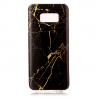 Plastový kryt mramor pro Samsung Galaxy S8 - zlatočerný
