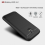 Plastový kryt s broušenou texturou pro Samsung Galaxy J3 (2017) - černý