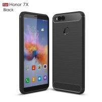 Odolný kryt s broušenou texturou pro Honor 7X - černý