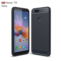 Odolný kryt s broušenou texturou pro Honor 7X - tmavěmodrý