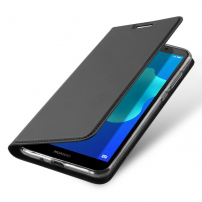 Dux Ducis Skin Pro kožené flipové pouzdro pro Honor 7S - šedé