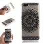 Plastový kryt černá mandala pro Honor 7S - transparentní