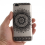 Plastový kryt černá mandala pro Honor 7S - transparentní