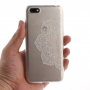 Plastový kryt bílý lotus pro Honor 7S - transparentní