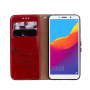 Enkay Kožené flipové pouzdro pro Honor 7S - červené