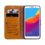 Enkay Kožené flipové pouzdro pro Honor 7S - hnědé