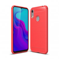 Odolný kryt s broušenou texturou pro Honor 8A - červený