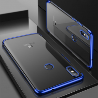 Cafele plastový kryt čirý s rámečkem pro Xiaomi Mi 8 - modrý