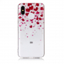 Plastový kryt srdce a květiny pro Xiaomi Mi 8 - transparentní