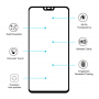 Enkay Tvrzené sklo 3D pro Xiaomi Mi 8 Lite - černé