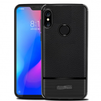 Kryt s broušenou a koženou texturou pro Xiaomi Mi A2 Lite / Redmi 6 Pro  - černý