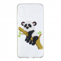 Ochranný měkký kryt panda na stromě pro Xiaomi Redmi Note 6 Pro - transparentní