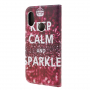 Flipové pouzdro Keep calm and sparkle pro Xiaomi Redmi Note 6 Pro - červené