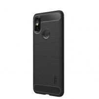 Mofi ochranný kryt s broušenou texturou pro Xiaomi Redmi Note 6 Pro - černý