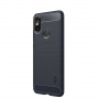 Mofi ochranný kryt s broušenou texturou pro Xiaomi Redmi Note 6 Pro - modrý